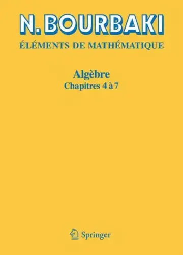 Cover of Algèbre