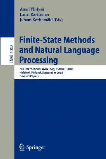 Cover of Finite-State Methods and Natural Language Processing