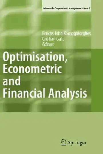 Cover of Optimisation, Econometric and Financial Analysis
