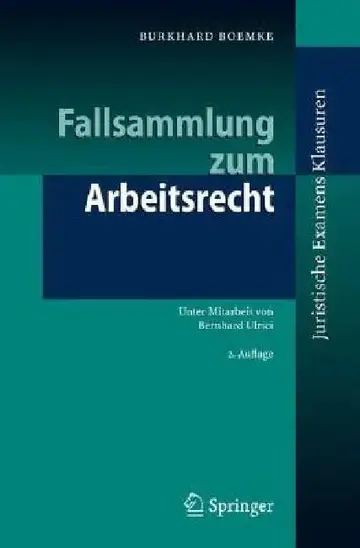 Cover of Fallsammlung Zum Arbeitsrecht