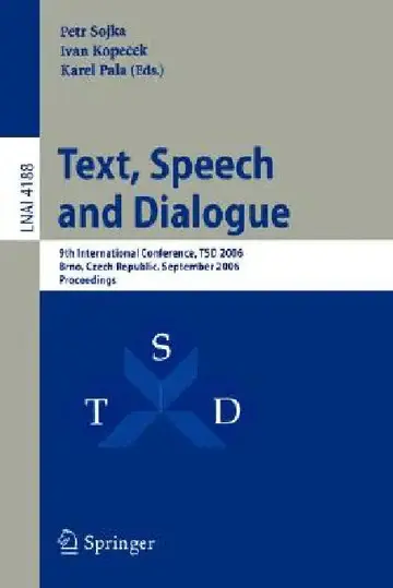 Cover of Text, Speech and Dialogue