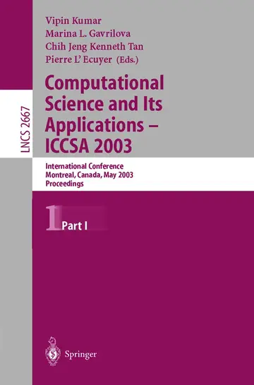 Cover of Computational Science and Its Applications - ICCSA 2003
