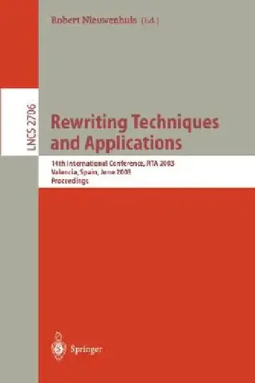 Cover of Rewriting Techniques and Applications