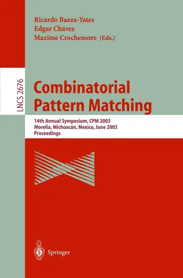 Cover of Combinatorial Pattern Matching