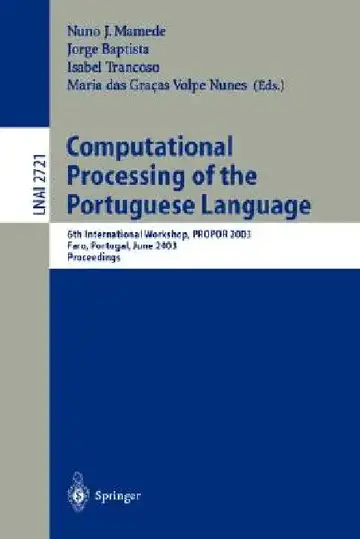 Cover of Computational Processing of the Portuguese Language