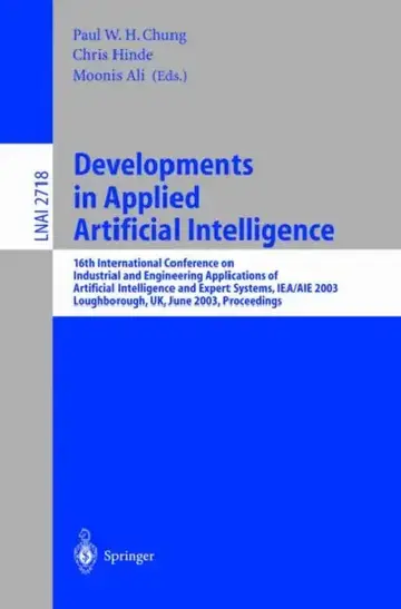 Cover of Developments in Applied Artificial Intelligence