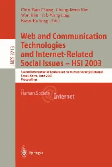 Cover of Web Communication Technologies and Internet-Related Social Issues - Hsi 2003