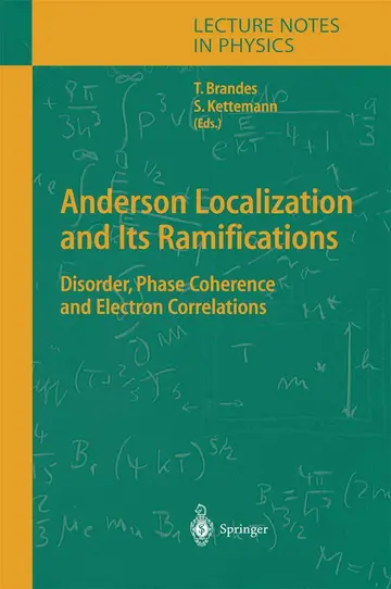 Cover of Anderson Localization and Its Ramifications
