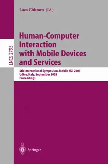Cover of Human-Computer Interaction with Mobile Devices and Services
