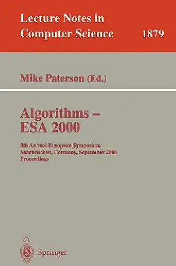 Cover of Algorithms - ESA 2000