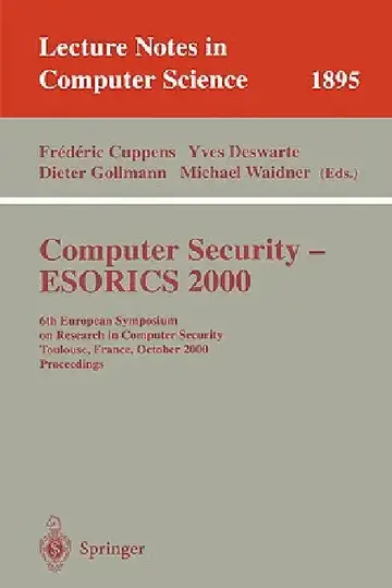 Cover of Computer Security - Esorics 2000