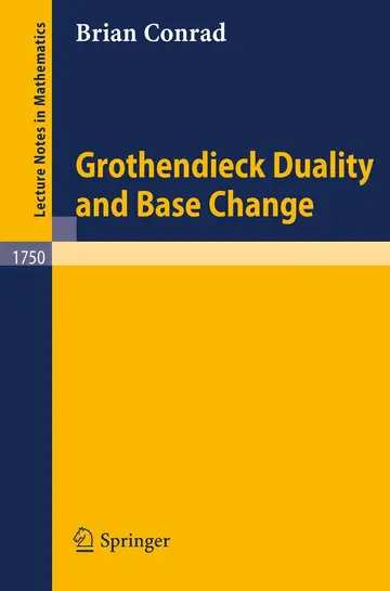 Cover of Grothendieck Duality and Base Change