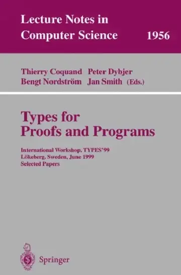 Cover of Types for Proofs and Programs