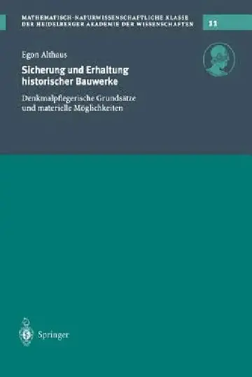 Cover of Sicherung Und Erhaltung Historischer Bauwerke