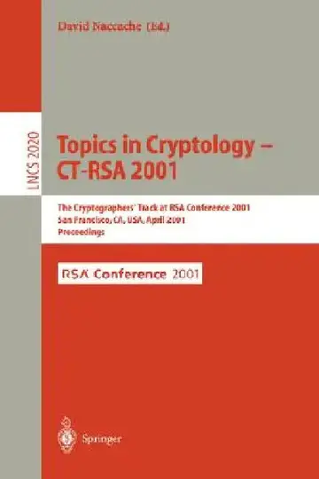 Cover of Topics in Cryptology - Ct-Rsa 2001