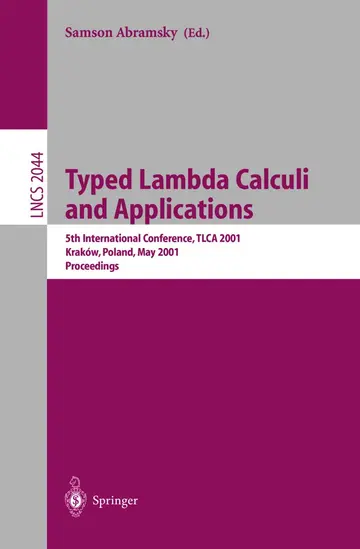 Cover of Typed Lambda Calculi and Applications