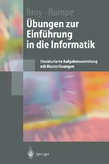 Cover of Übungen Zur Einführung in Die Informatik