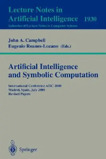 Cover of Artificial Intelligence and Symbolic Computation