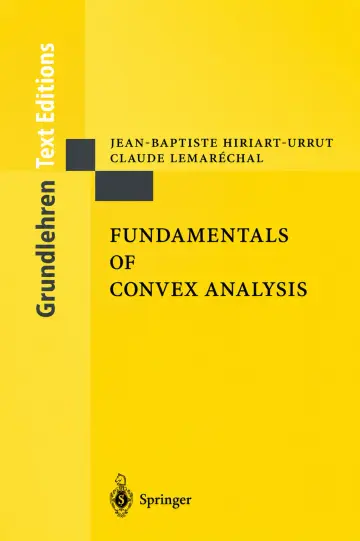 Cover of Fundamentals of convex analysis