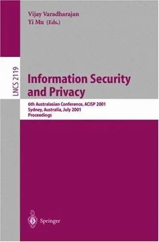 Cover of Information Security and Privacy