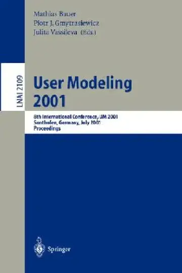 Cover of User Modeling 2001