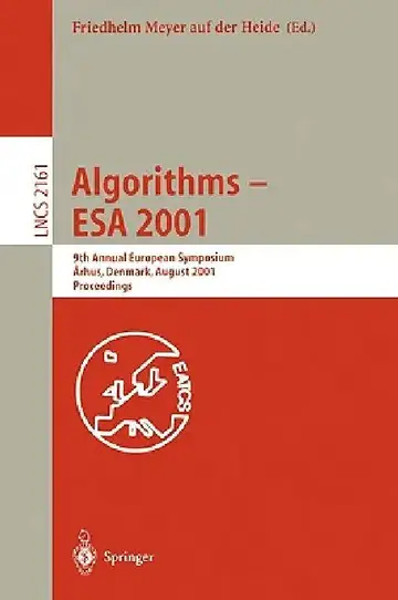 Cover of Algorithms - ESA 2001
