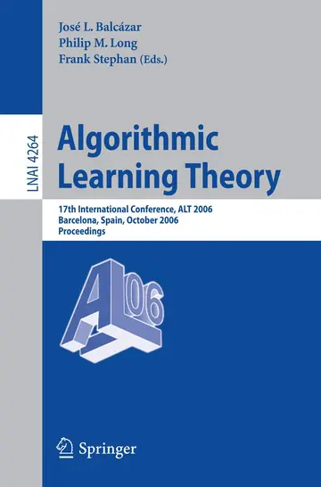 Cover of Algorithmic Learning Theory
