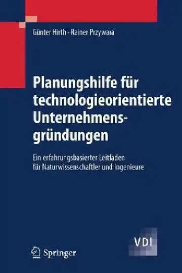 Cover of Planungshilfe Für Technologieorientierte Unternehmensgründungen