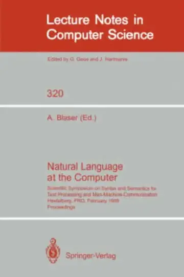 Cover of Natural Language at the Computer