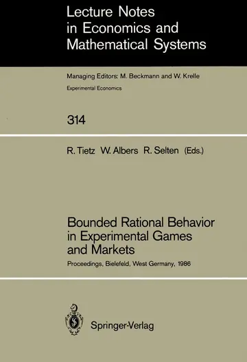 Cover of Bounded Rational Behavior in Experimental Games and Markets