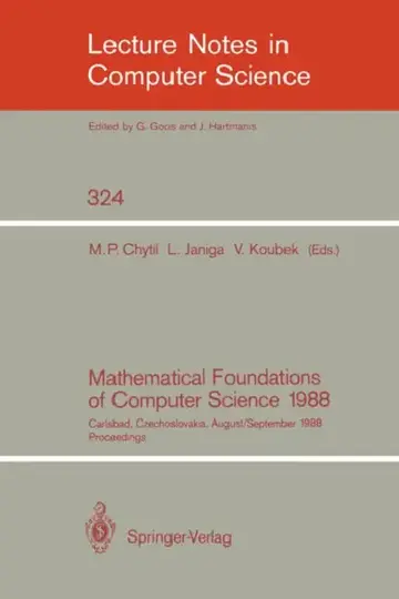 Cover of Mathematical Foundations of Computer Science 1988