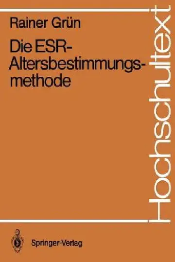 Cover of Die Esr-Altersbestimmungsmethode