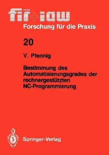 Cover of Bestimmung Des Automatisierungsgrades Der Rechnergestützten Nc-Programmierung