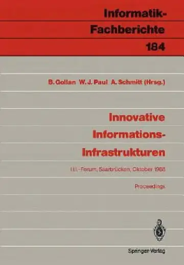 Cover of Innovative Informations-Infrastrukturen