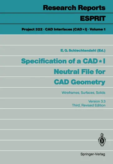 Cover of Specification of a CAD I Neutral File for CAD Geometry