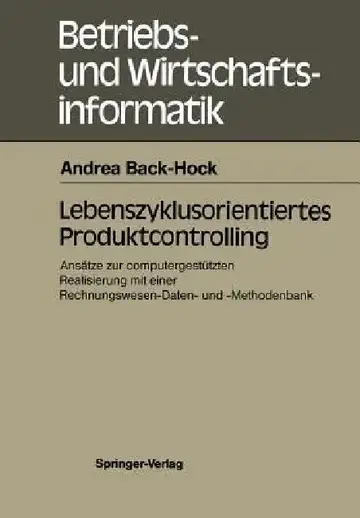Cover of Lebenszyklusorientiertes Produktcontrolling