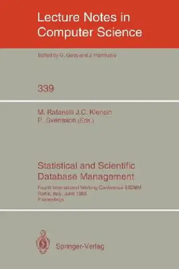 Cover of Statistical and Scientific Database Management