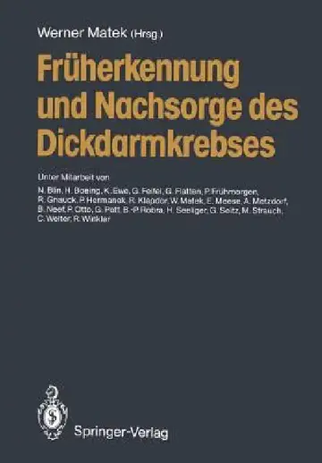 Cover of Früherkennung Und Nachsorge Des Dickdarmkrebses
