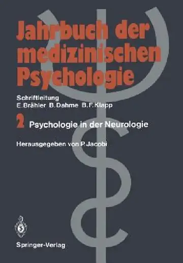 Cover of Psychologie in Der Neurologie