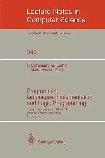 Cover of Programming Languages Implementation and Logic Programming