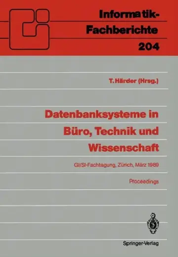 Cover of Datenbanksysteme in Büro, Technik Und Wissenschaft