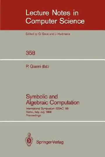 Cover of Symbolic and Algebraic Computation