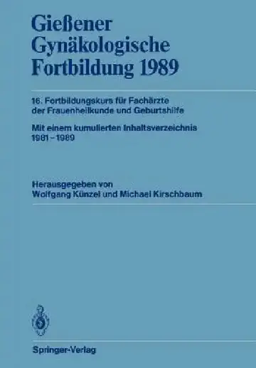 Cover of Gießener Gynäkologische Fortbildung 1989