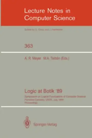 Cover of Logic at Botik '89