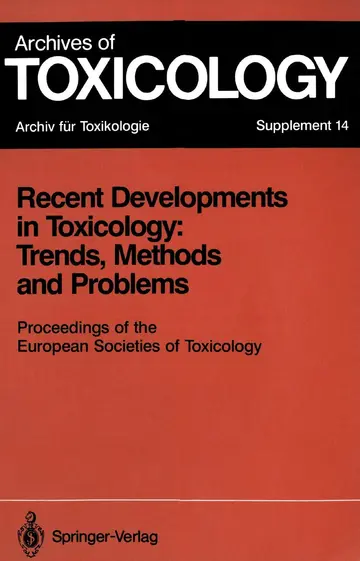 Cover of Recent Developments in Toxicology