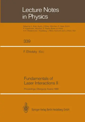 Cover of Fundamentals of Laser Interactions 2