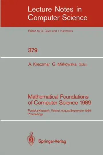 Cover of Mathematical Foundations of Computer Science 1989