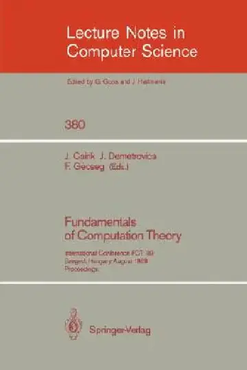 Cover of Fundamentals of Computation Theory