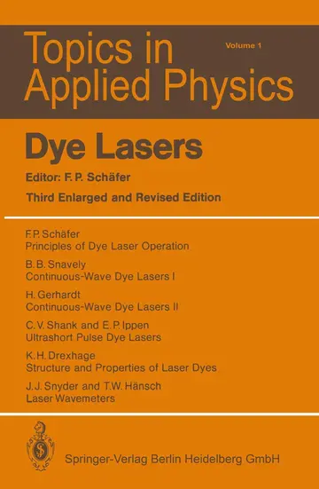 Cover of Dye Lasers