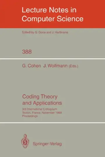 Cover of Coding Theory and Applications